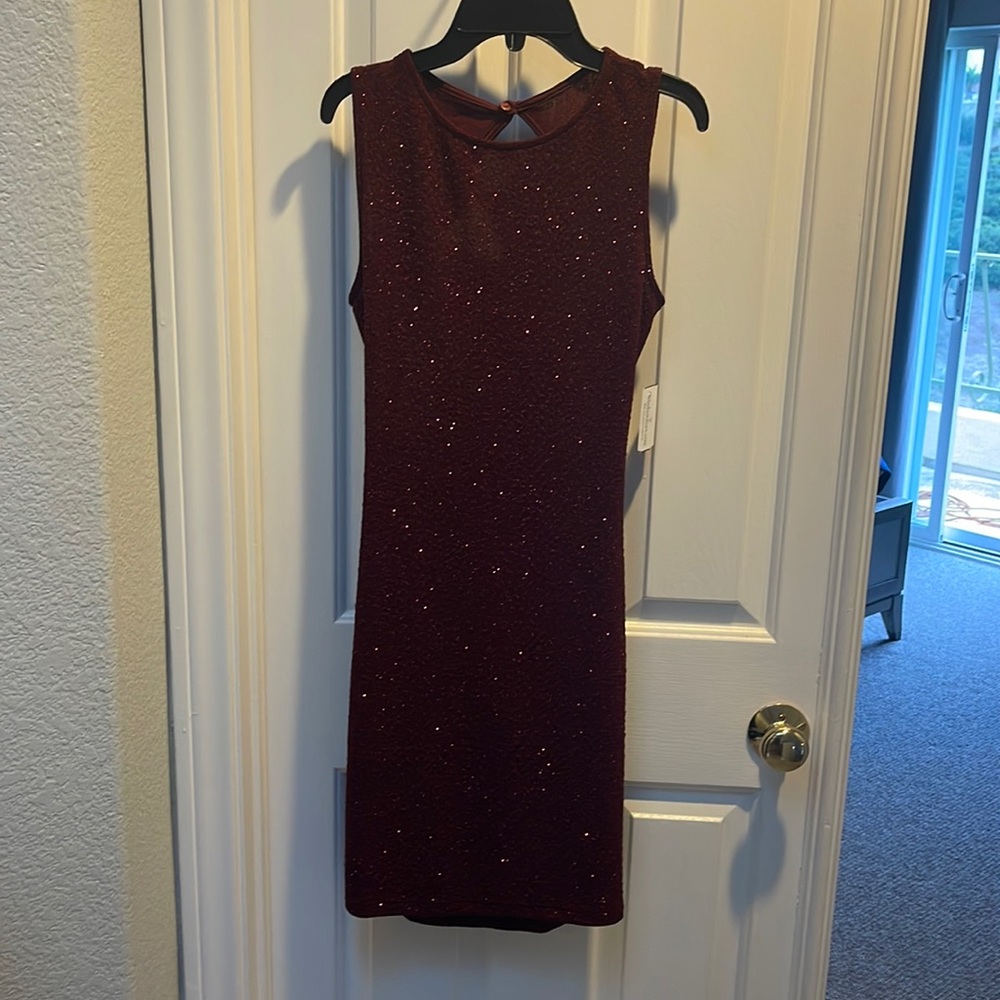 Windsor burgundy backless dress Size Large